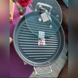 Plancha de 13" para asar con prensa y tapa de princess house